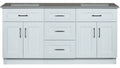 Double Sink Bathroom Vanity in White