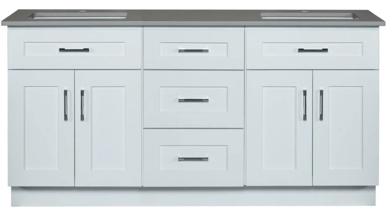 Double Sink Bathroom Vanity in White