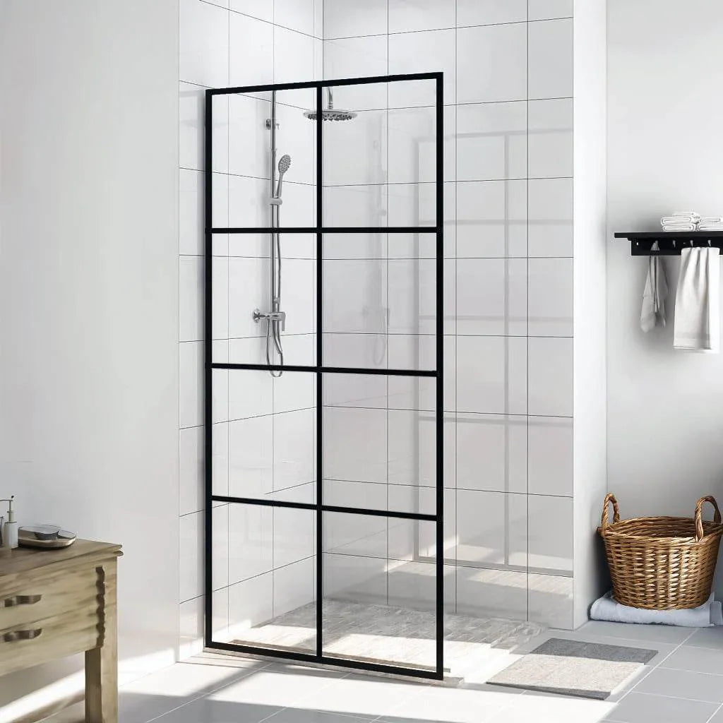 Dreamwerks Shower Screen in Black with Clear Glass