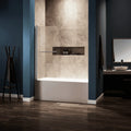 Frameless Pivot Tub Door with Frosted Glass and Handle