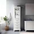 White Linen Cabinet 18"W x 18"D x 60