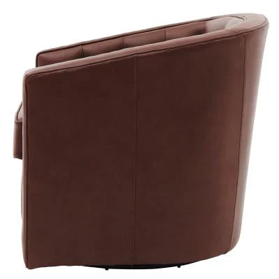 Leather Swivel Chair - Brown