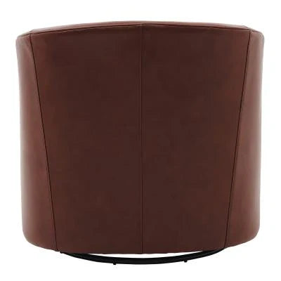 Leather Swivel Chair - Brown