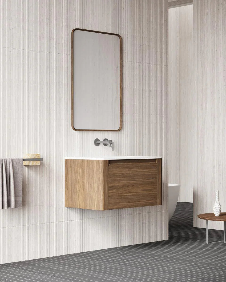 Walnut Wall Mount Bathroom Vanity