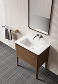 Walnut Wall Mount Bathroom Vanity