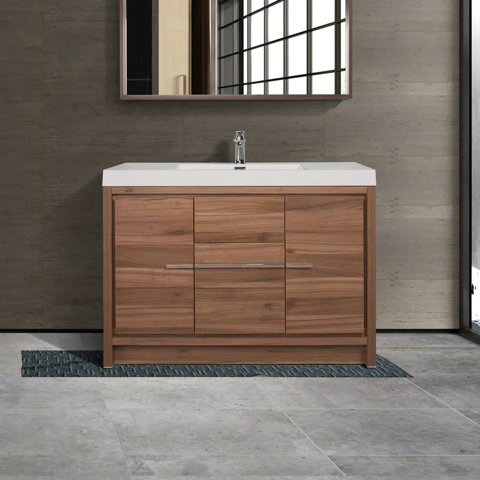 Walnut Freestanding Bathroom Vanity