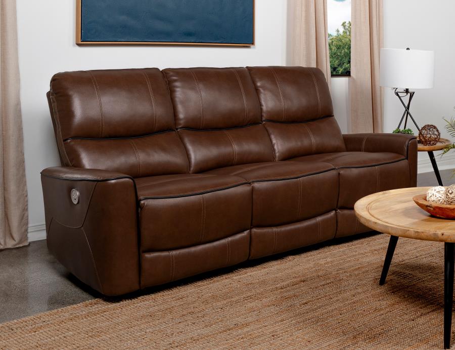 Greenfield Power Reclining Sofa - Brown