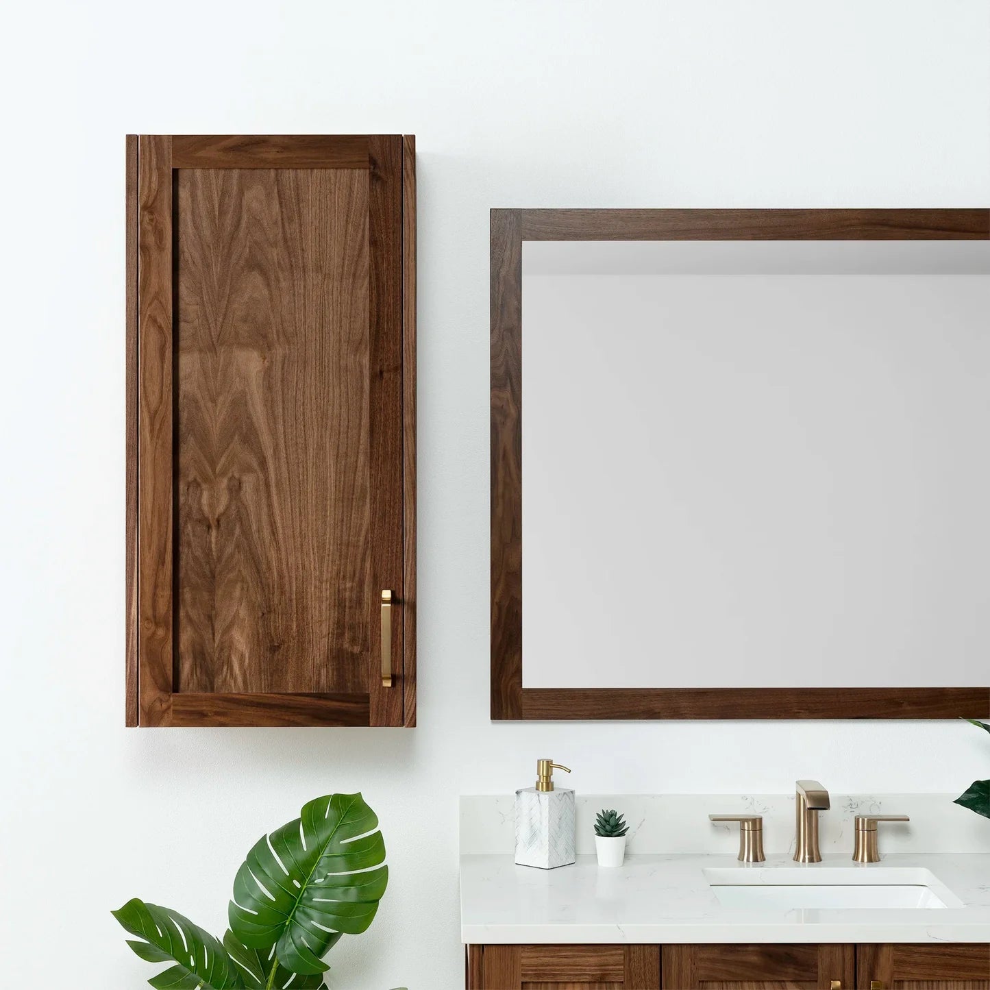 Breton Mid Century Oak Wall Cabinet