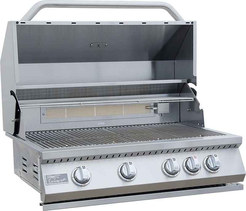 Outdoor Kitchen Island with Grill – Built-In 32” Grill + Fridge
