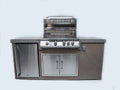 Outdoor Kitchen Island with Grill – Built-In 32” Grill + Fridge