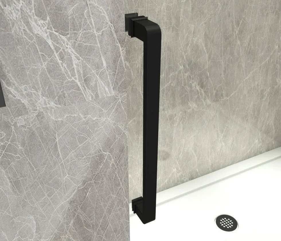 Corner Sliding Shower Door with Matte Black