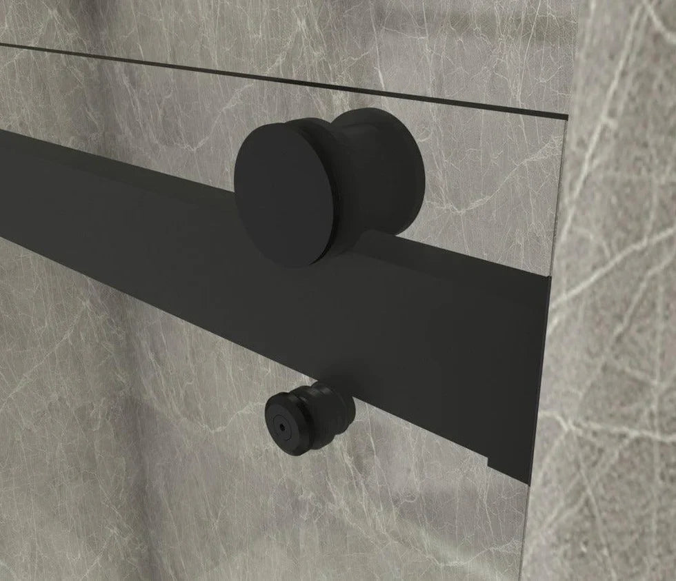 Corner Sliding Shower Door with Matte Black