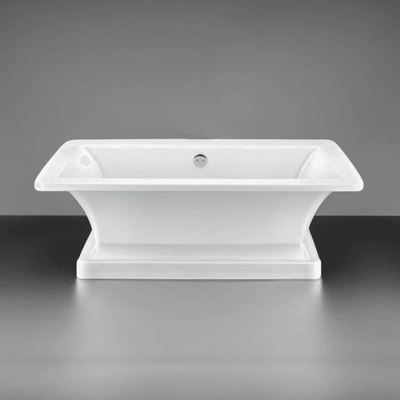 Acrylic Pedestal Freestanding Bathtub in White