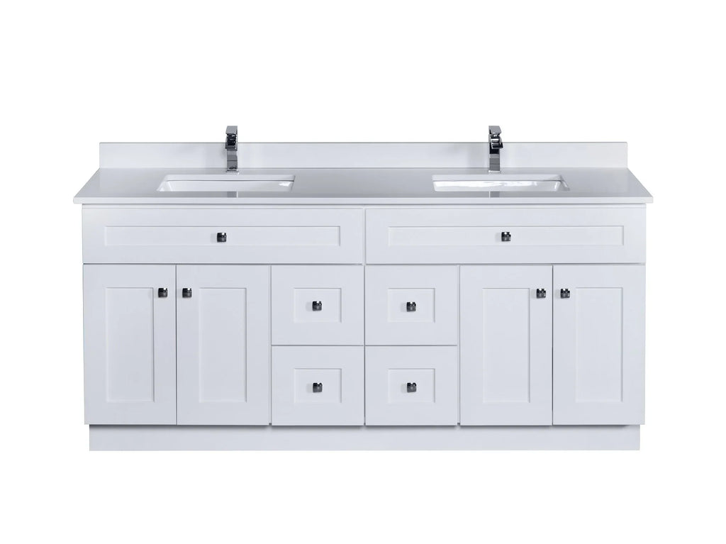 Double Sink Bathroom Vanity in White