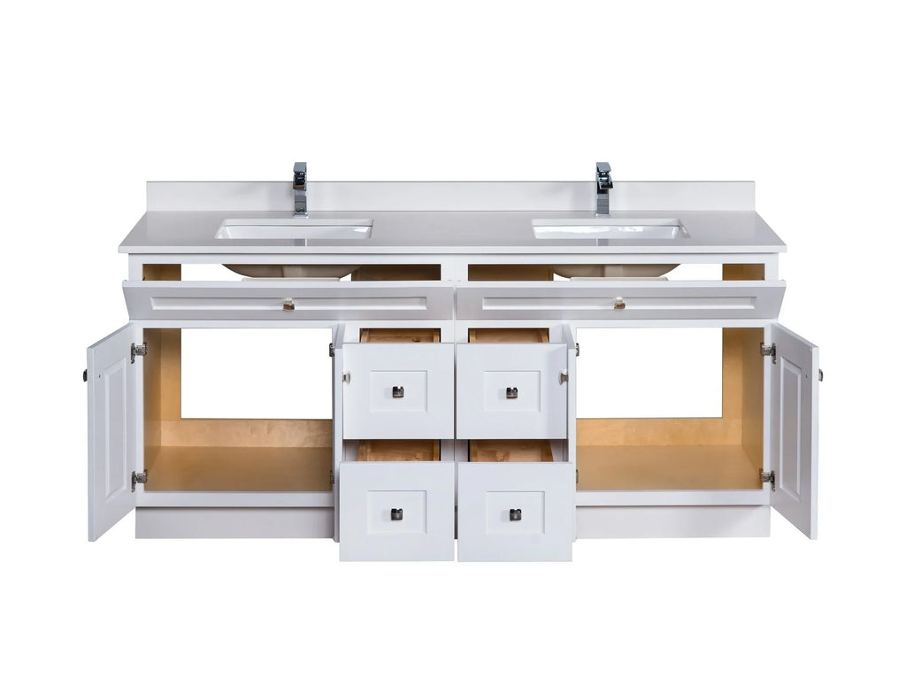 Double Sink Bathroom Vanity in White