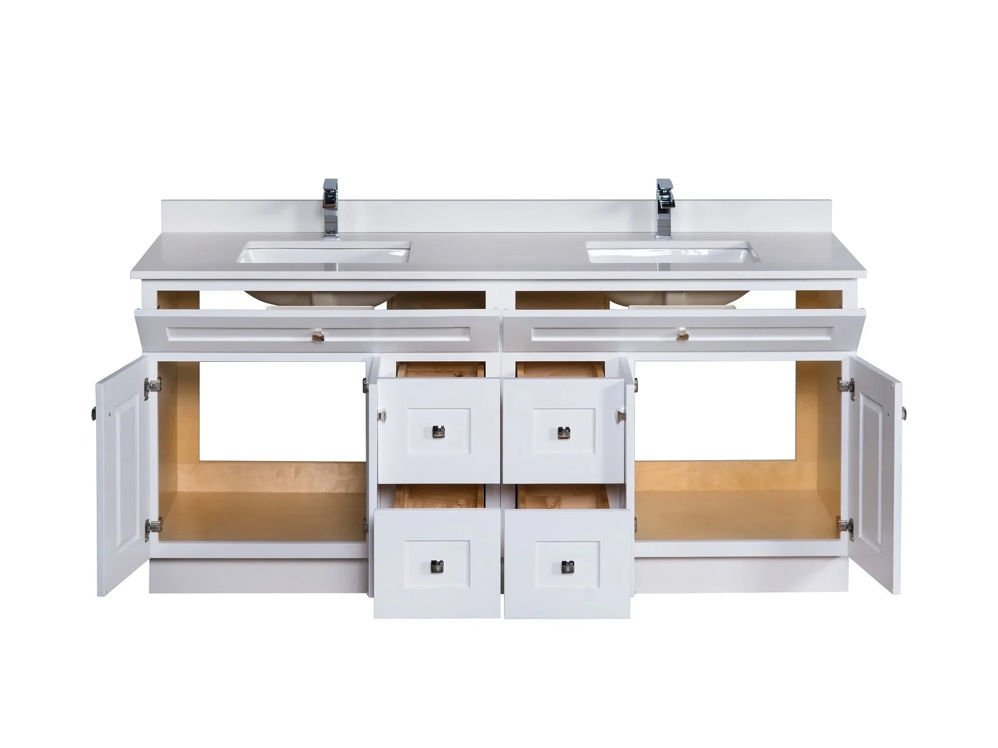 Double Sink Bathroom Vanity in White
