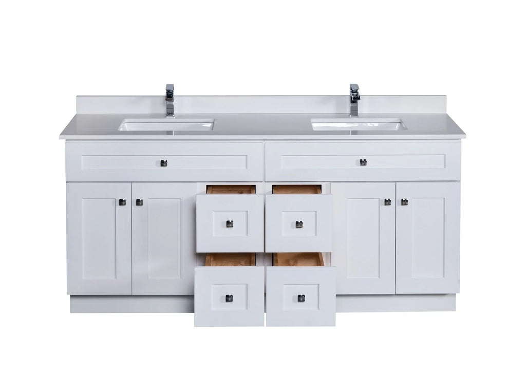 Double Sink Bathroom Vanity in White