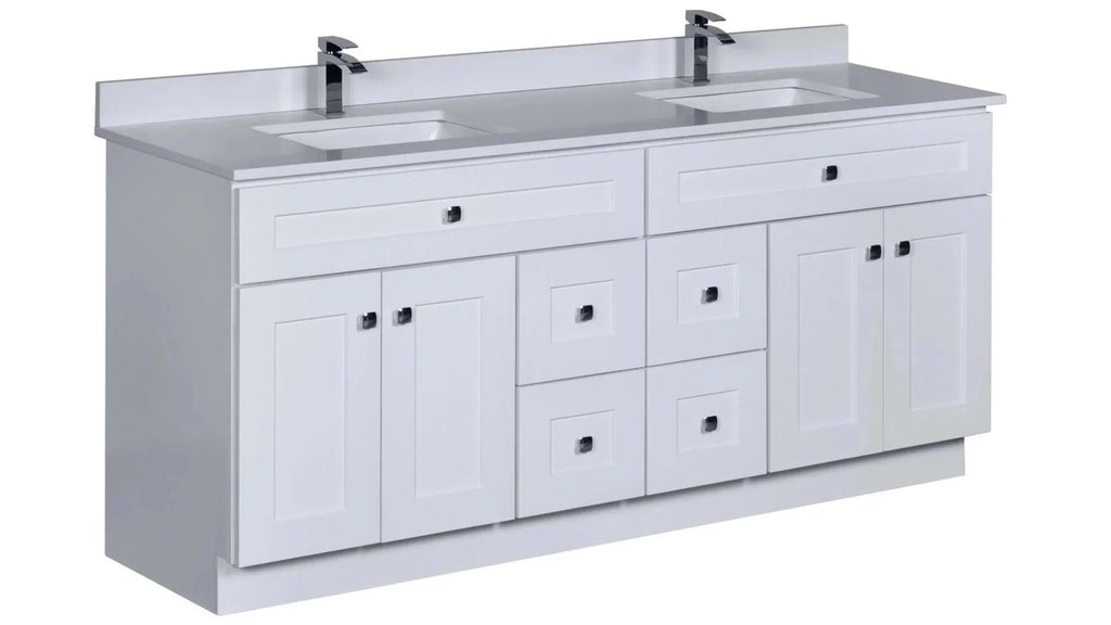 Double Sink Bathroom Vanity in White