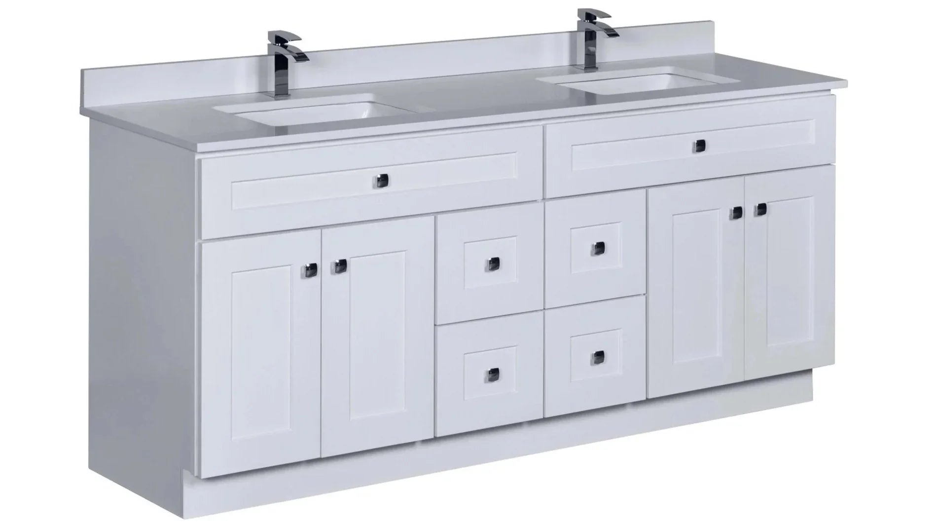 Double Sink Bathroom Vanity in White