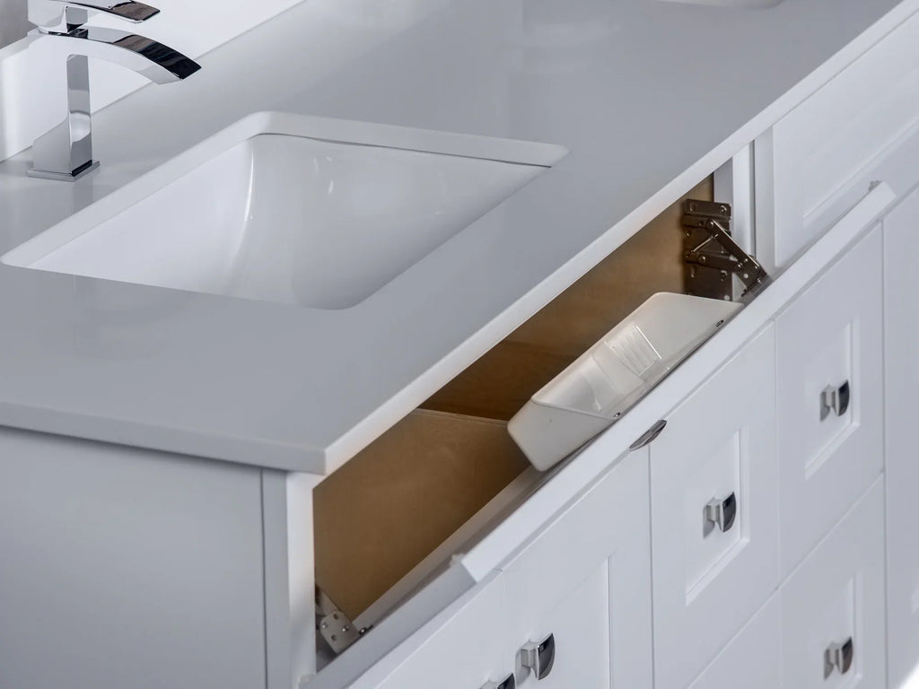 Double Sink Bathroom Vanity in White