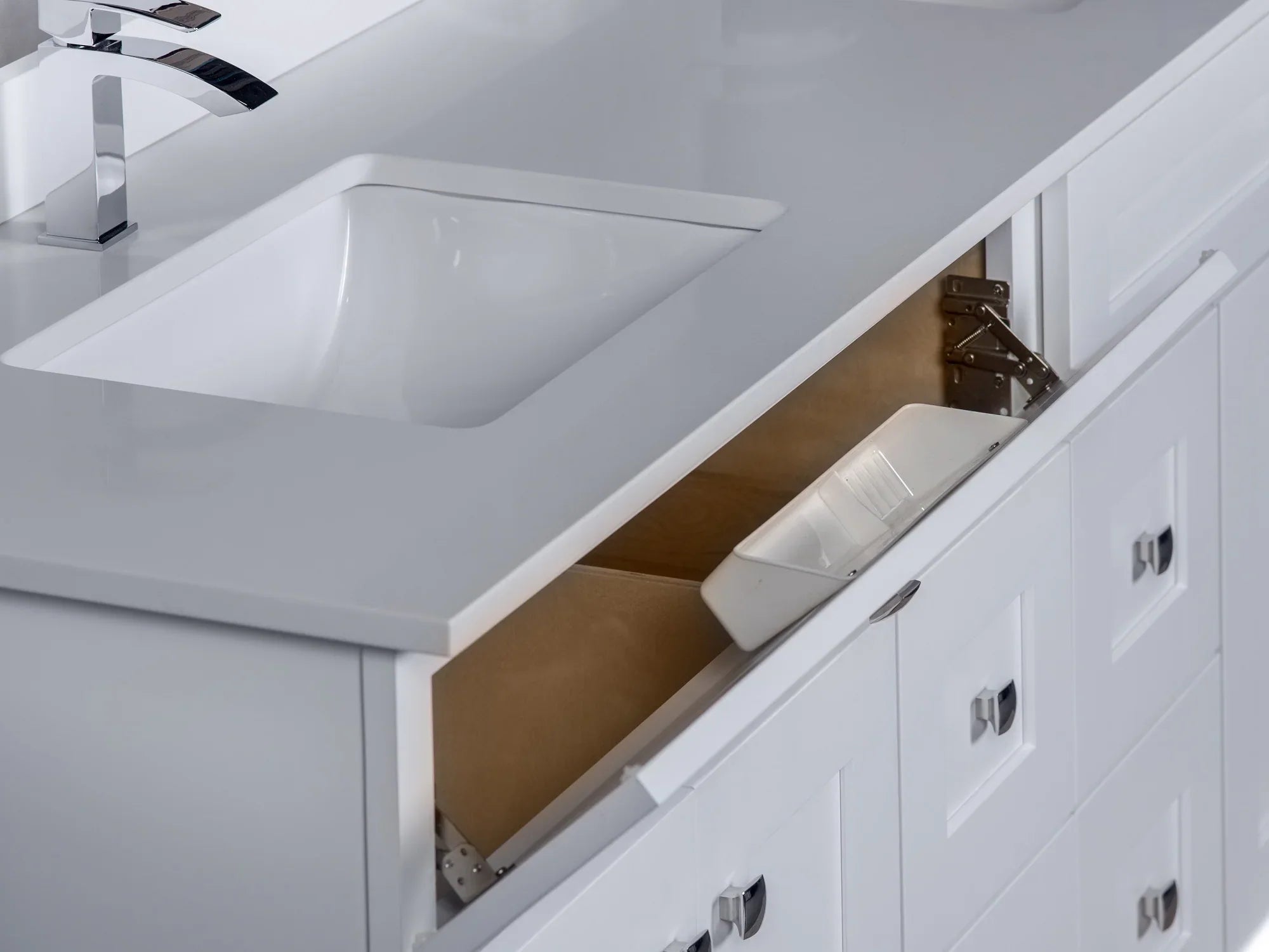 Double Sink Bathroom Vanity in White