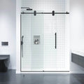 Apollo Frameless Double Roller Shower Door in Black