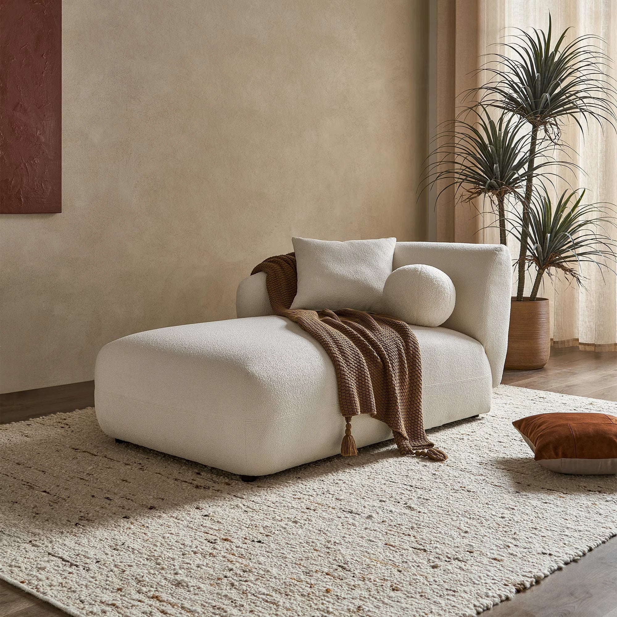 Ultra Modern Left Arm Chaise Lounge