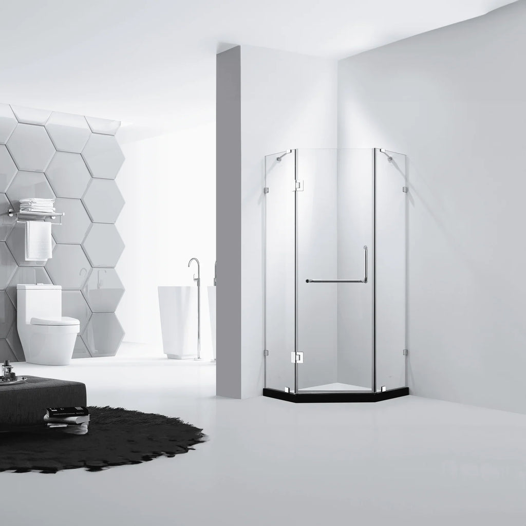 Frameless Neo-Angle Hinged Shower Door