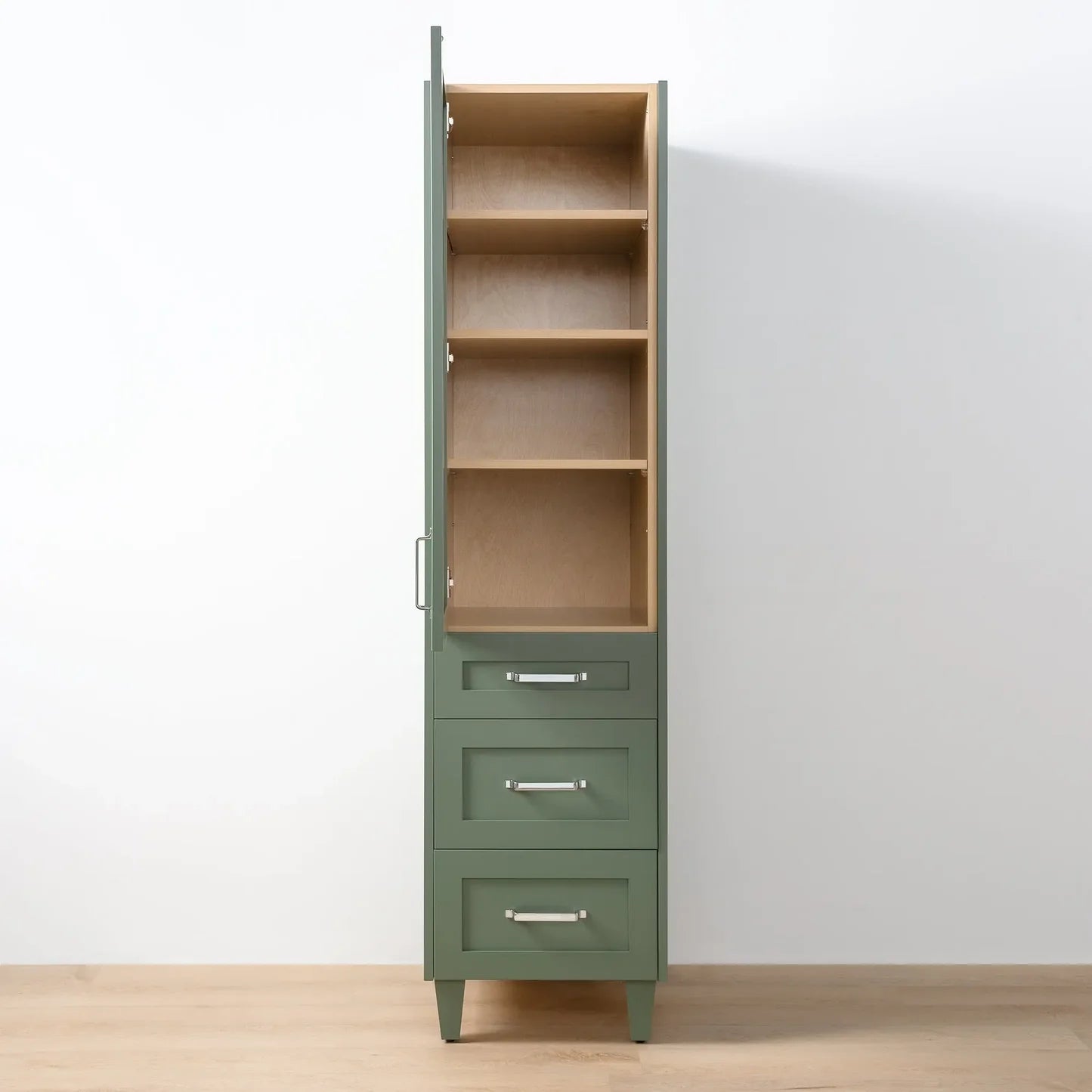 Sage Green Linen Cabinet