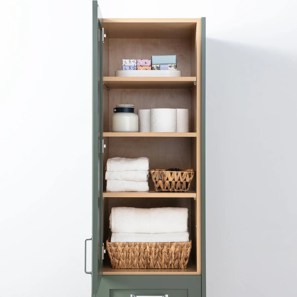 Sage Green Linen Cabinet