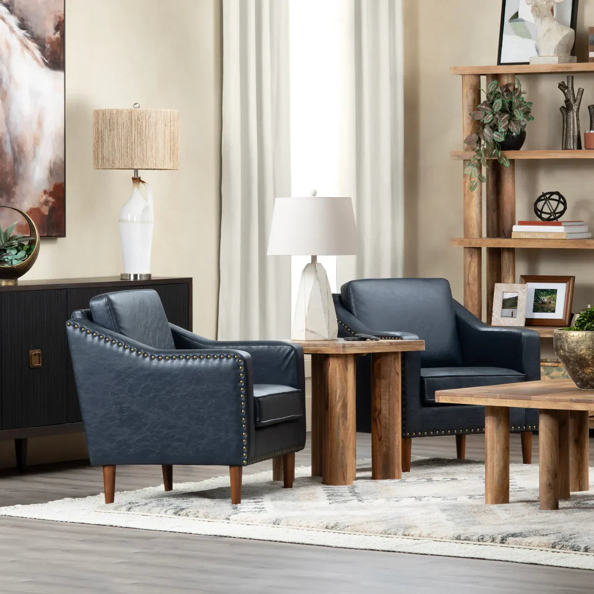 Rothwell Faux Leather Accent Chair