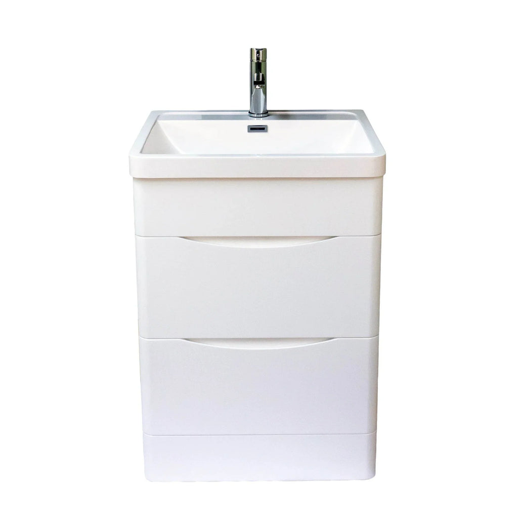 Stockholm Bathroom Vanity in White with Ceramic Vanity Top