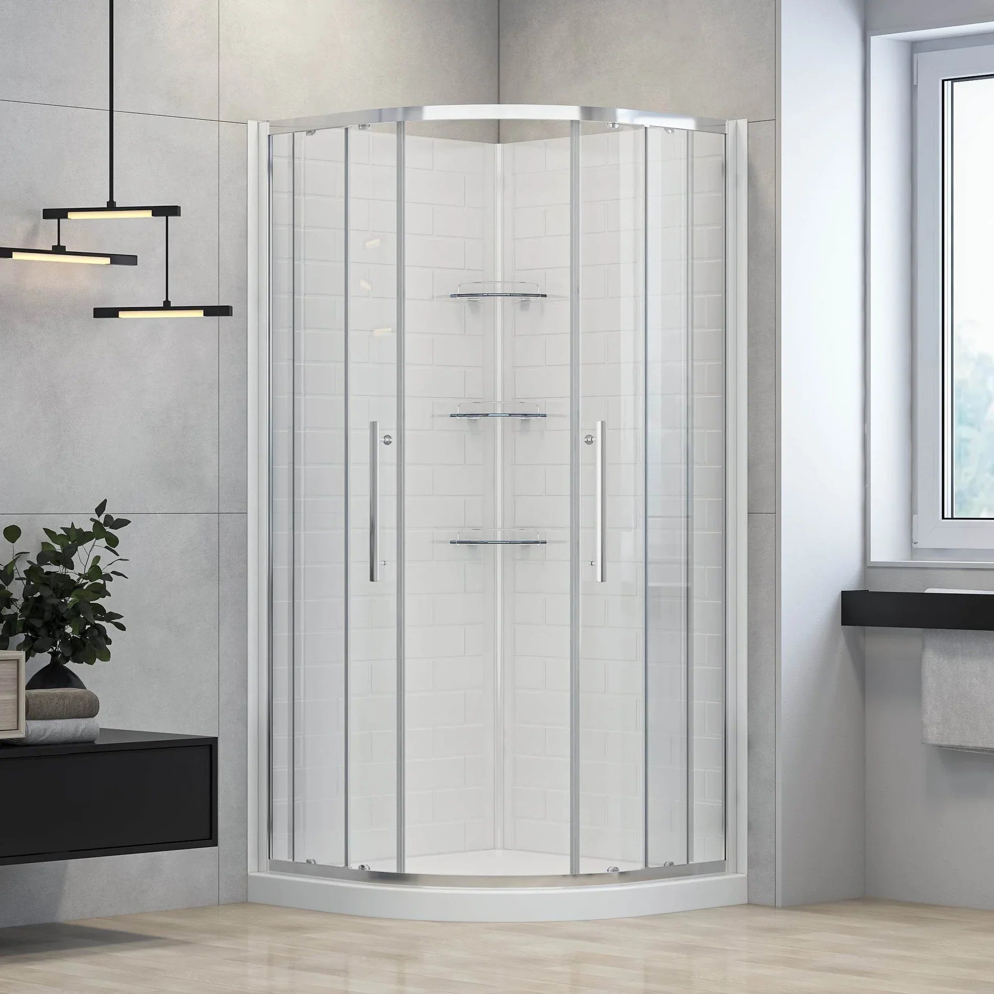 Monaco Round Chrome Shower Kit