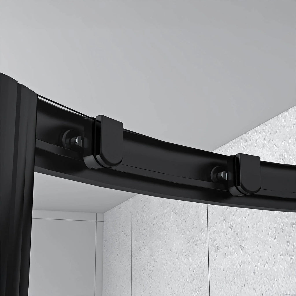 Monaco Round Black Shower Kit