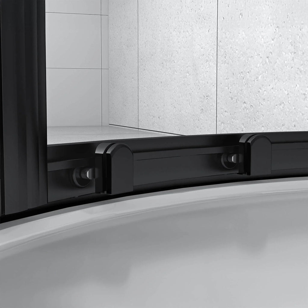 Monaco Round Black Shower Kit