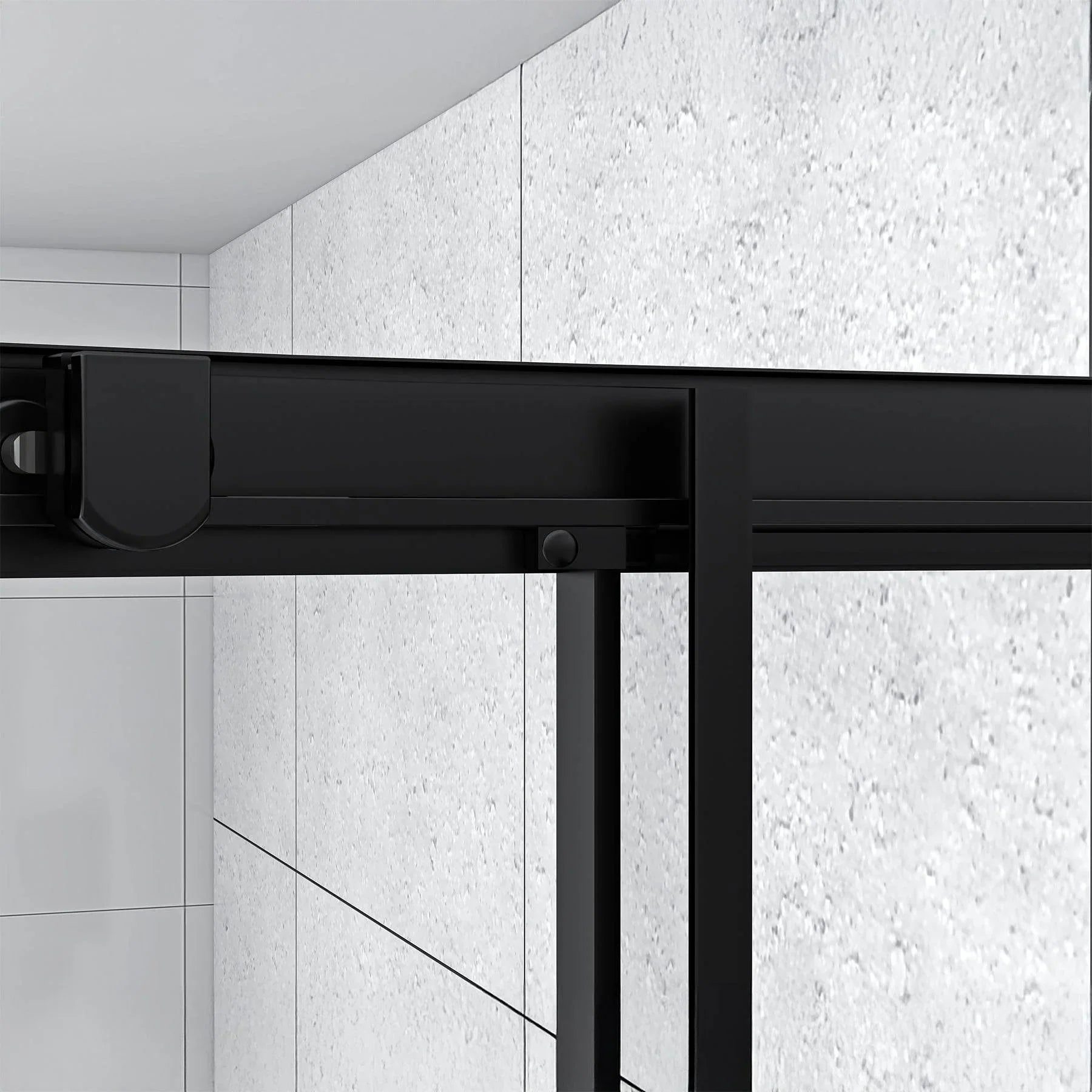 Monaco Round Black Shower Kit