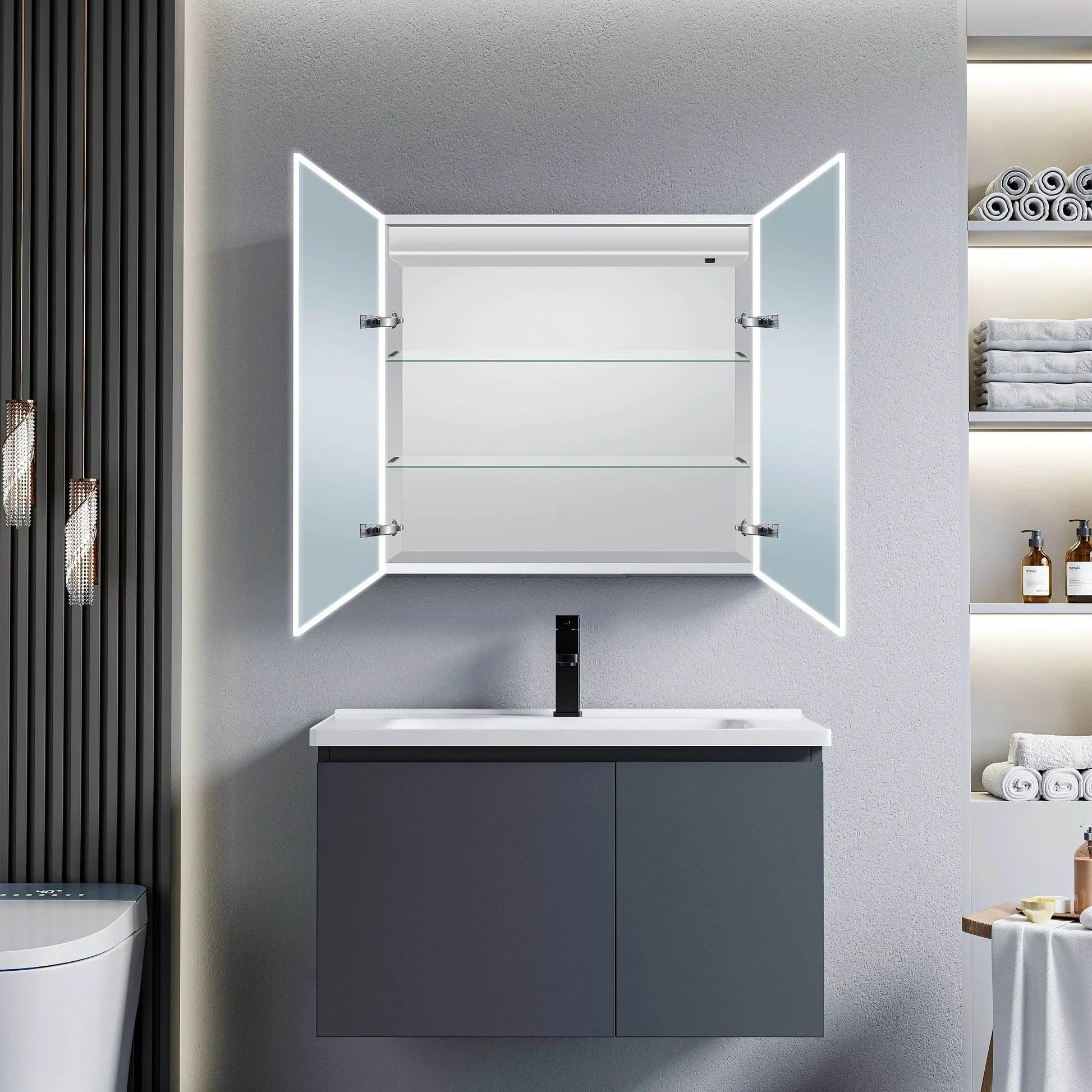 Dani 28"W X 28"H LED Medicine Cabinet