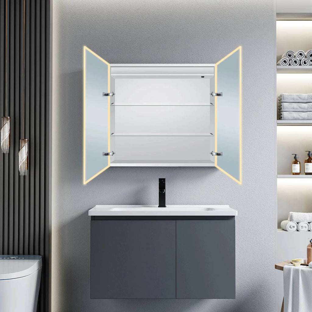 Dani 28"W X 28"H LED Medicine Cabinet