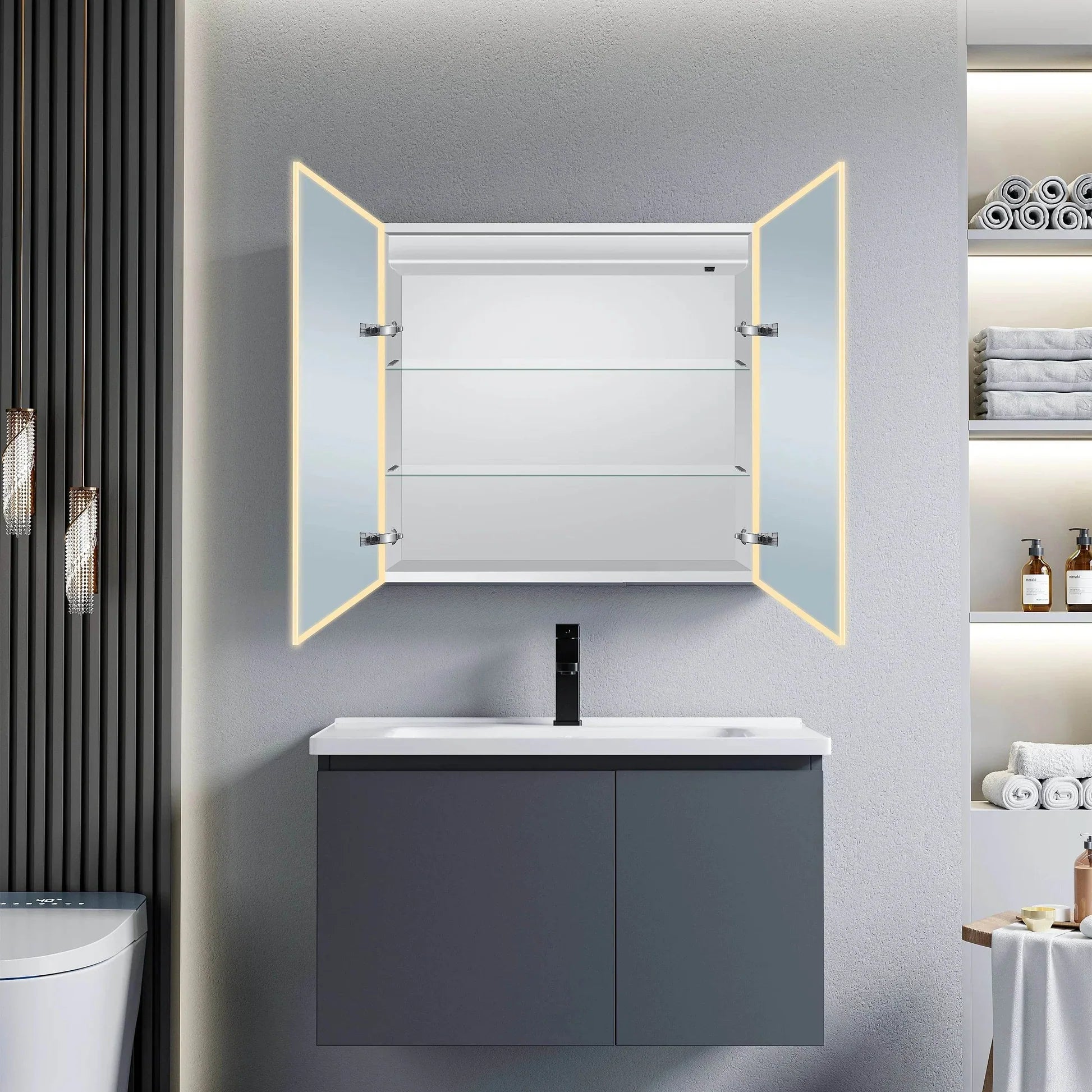 Dani 28"W X 28"H LED Medicine Cabinet