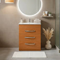 Geneva Vanity In Light Walnut With Ceramic Top