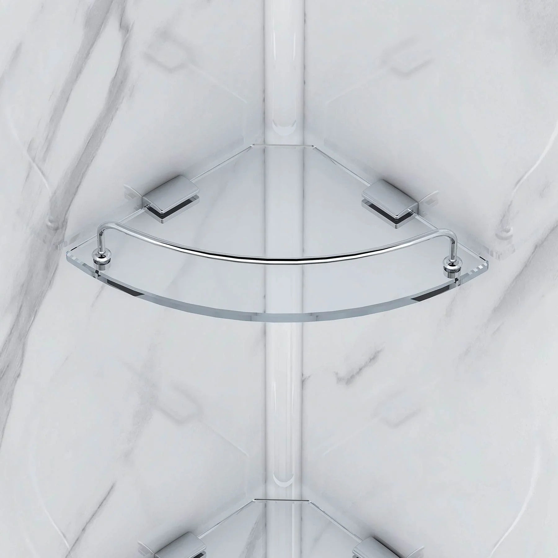 Monaco Round Shower Kit in Black / Chrome or Brushed Nickel