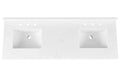 Amalfi Engineered Marble Vanity Top with Rectangular 2x Undermount Bowls