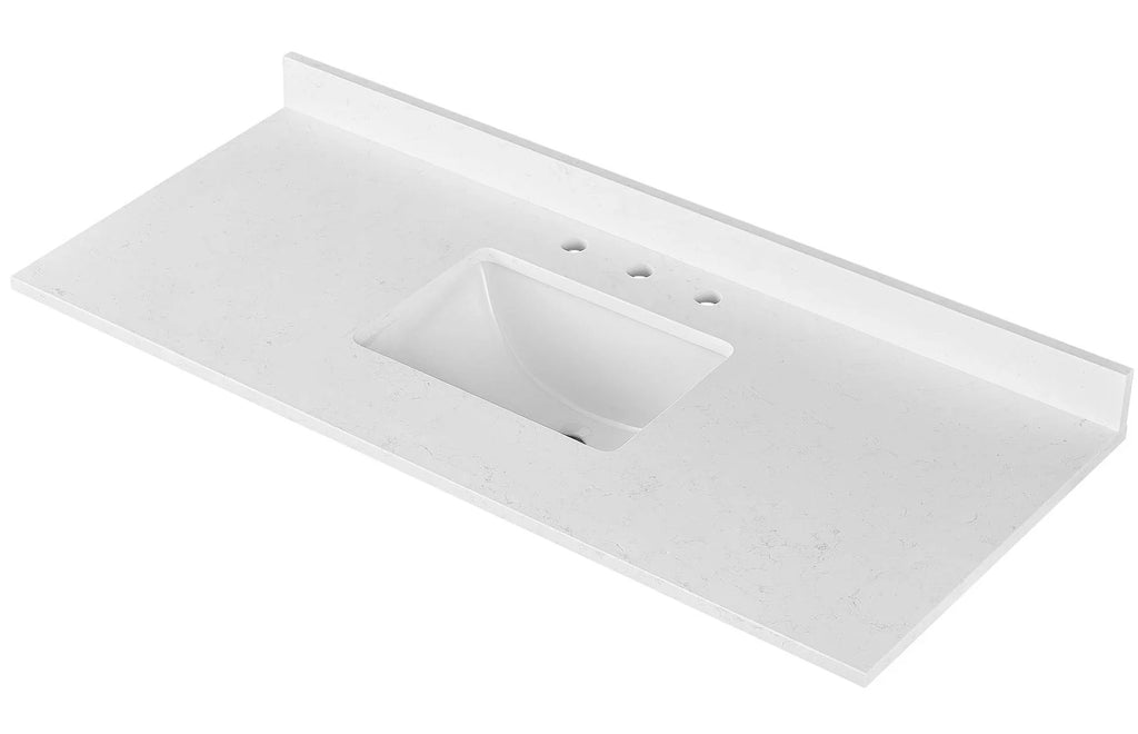 Amalfi Engineered Marble Vanity Top with Rectangular Undermount Bowl