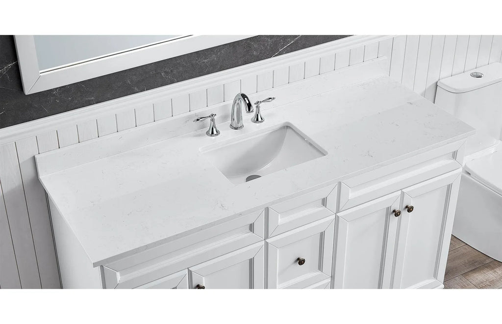 Amalfi Engineered Marble Vanity Top with Rectangular Undermount Bowl