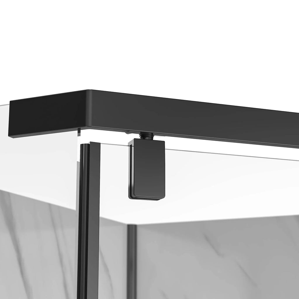 Capri Neo-Angle Shower Kit in Black