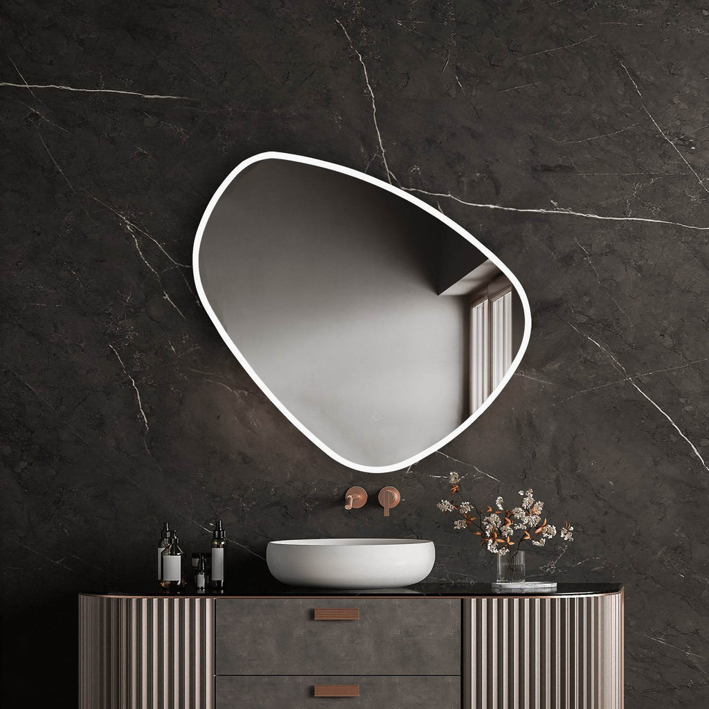 Eva Irregular Shaped LED Lighted Mirror