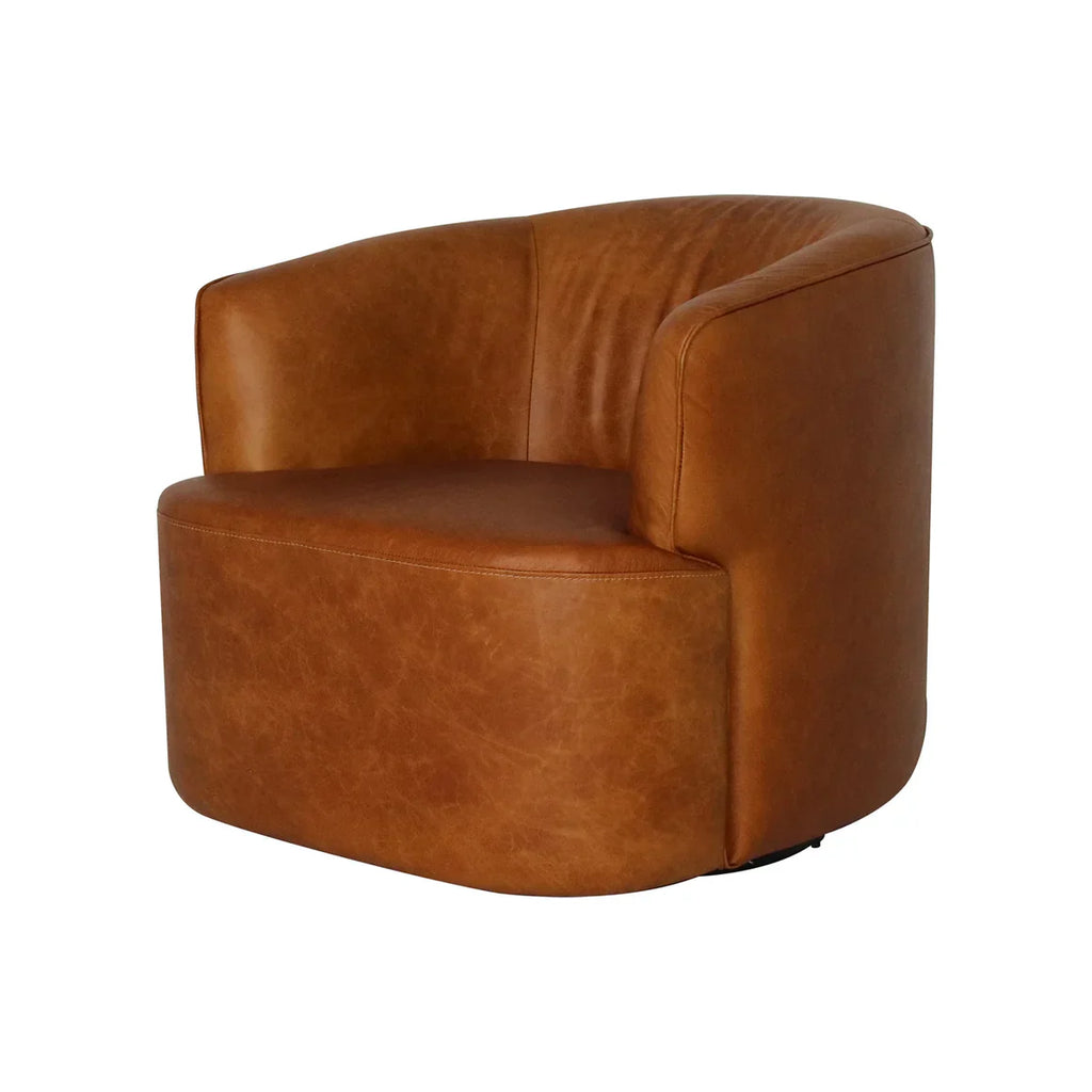 Genuine Leather Swivel Chair - Buffalo