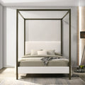 Beecher White Boucle Canopy Queen Bed