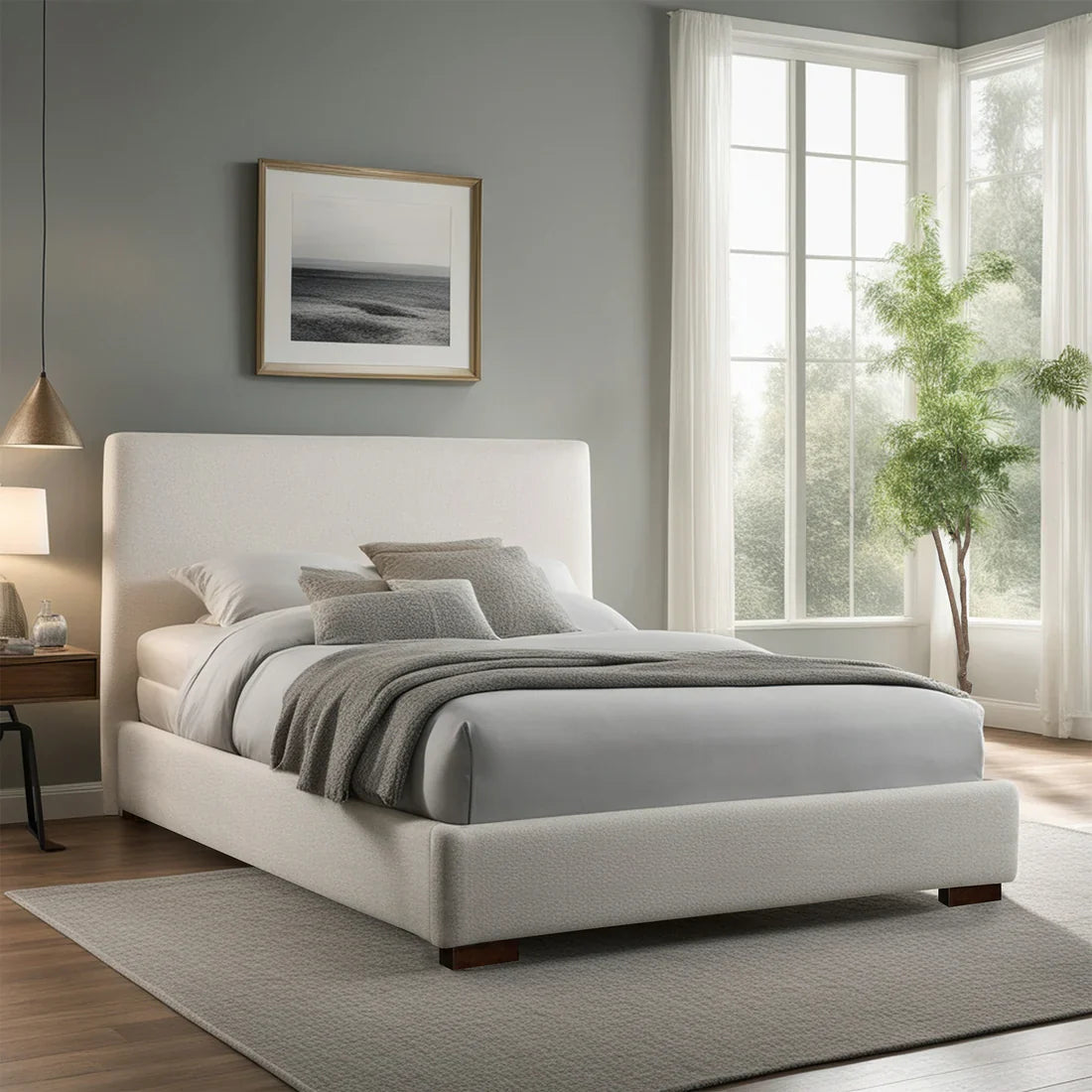 Bedwyr White King Bed