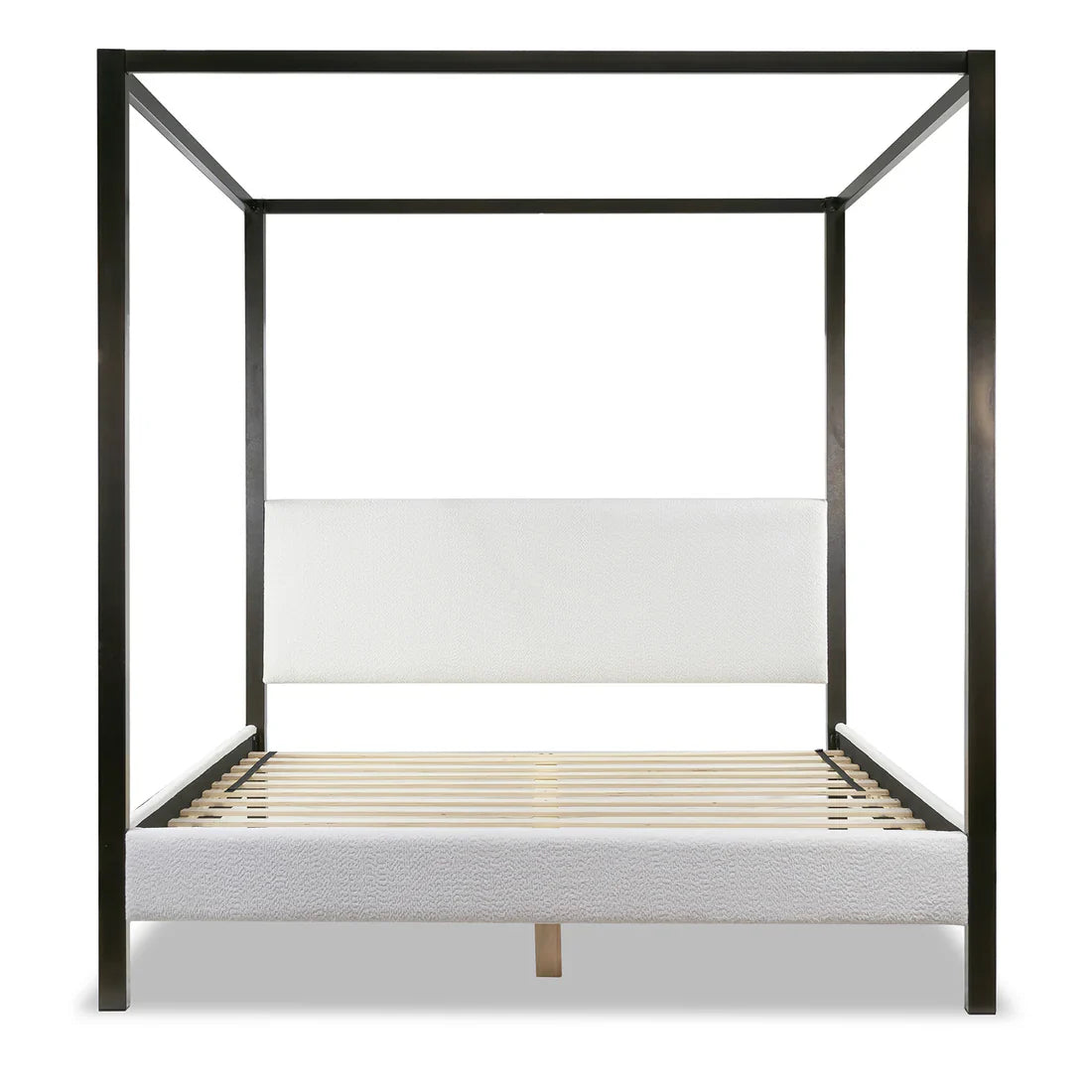 Beecher White Boucle Canopy King Bed